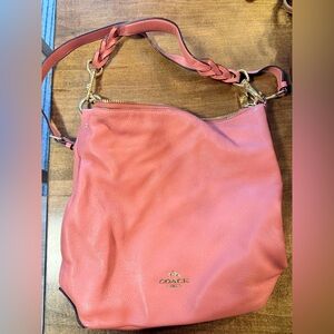 Coach Pink Leather Shoulder Bag